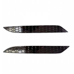 Gloss Black Rear Bumper Reflector ert Set Honeycomb For Volkswagen Golf 7.5 GTI GTD R R-Line Hatchback Facelift 2017- must