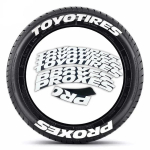 Autorehvidel kasutatavad t&auml;hekleepsud TOYOTIRES PROXES Siamese stiilis kirjadega Veljed Rehvikleepsud Autode kaunistus 4 v&auml;rvi valge