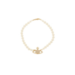 Vivienne Westwood &Uuml;ks Rida P&auml;rl Bas Reljeef Choker Naiste kaelakee Messing 6301010602R202R202 Box,W2