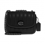 Coach Madison 15 Tepitud Klapiga Kett-k&auml;epidemega Nahast Mini &Otilde;lakott Naiste kotid Must 4870-V5BLK Basic Set (Bag+Dust Bag)