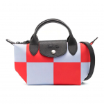 Longchamp Le Pliage Reljeefne logo Klappruuduga riistvara Mini pelmeenikott Crossbody &Otilde;lakott Naiste kotid Taevasinine Punane 1500HDCH90 Basic Set (Bag+Dust Bag)