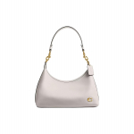 Coach Juliet 30 Metalllogo &Uuml;lemine T&otilde;mblukuga Kinnitus Nahast K&auml;ekott &Otilde;lakott Suur Naiste kotid Messing Valge CR981-B4HA Basic Set (Bag+Dust Bag)
