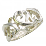 Used TIFFANY&Co. Ring Loving heart triple Paloma Picasso EU#50 Silver925 4.7g Silver Accessories