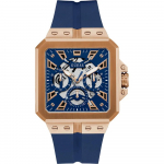 GUESS Sport Leo Sinine Silikoon Roosa Kuld Meeste Kvartsikell GW0637G3 sinine