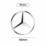 90mm ABS Kroom Must Logo Mercedes Embleem Tagumine T&auml;he M&auml;rk Mercedes Benz W203 W206 W212 X253 W167 W166 W247 C E GLA GLC GLE jaoks
