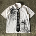 VibeStreet Y2K Valge S&auml;rk Retro T-s&auml;rk Harajuku Meeste ja Naiste Kolju P&uuml;hakiri Ley2k Topid Grunge Topid S