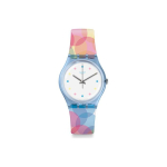 Swatch Transformation Series Kvartsmehhanism V&auml;rviline &Otilde;hupall Kvartsikell Naiste kellad Valge GS159 Pink Blue