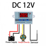 12V 24V 110V 220V Professionaalne W3002 Digitaalne LED Temperatuurikontroller 10A Termostaadi Regulaator XH-3002 DC 12V