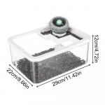 Beetakala Akvaariumid Maastikubassein Kilpkonnadele Lauapealne H&uuml;dropooniline Akvaarium USB-pumba ja Valgustusega Magamistoa Lauapealsele Meduusid valge