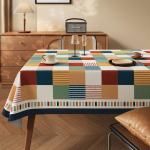 V&auml;rviline Geomeetriline Ristk&uuml;likukujuline Lauakate Veekindel &Otilde;likindel Plekikindel Ei Vaja Pesta Retro Vintage K&ouml;&ouml;gi S&ouml;&ouml;gilaua Kate Kodu Dekoor 90*150cm