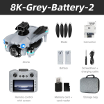 5KM 8K Professionaalne HD Kahekaameraga 2026 Populaarne Uus AE5 GPS-droon 3-teljeline stabilisaator 360&deg; Takistuste v&auml;ltimine Harjadeta Neljarootoriline M&auml;nguasi 2 batteries