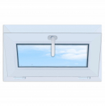 Valge PVC klappaken 70x40 Uus 700x400, &Uuml;levalt avanev kahekordse klaasiga