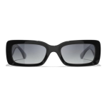 Chanel 24K Ristk&uuml;likukujulised P&auml;ikeseprillid Kirjadega Sangadega Unisex P&auml;ikeseprillid Must CH5534A-C622S8 F,Black (Asia Version)