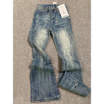 BeatStreet Naiste Sinised Teksap&uuml;ksid Vintage Korea Kottis Cowboy P&uuml;ksid Harajuku Lai Denim P&uuml;ksid 90ndate Esteetika Y2k 2000ndate Trashy Emo R&otilde;ivad S sinine
