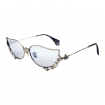 Vivienne Westwood Dekoratiivne P&auml;rli Disain Metallist Ebakorrap&auml;rase Kujuga P&auml;ikeseprillid Unisex P&auml;ikeseprillid H&otilde;bedased VW5096-1-800 61,Silver