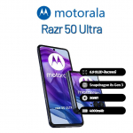 Motorola Moto Razr 50 Ultra nutitelefon toetab Nano-SIM+eSIM, T&auml;iesti uus 256GB sinine