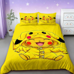 Pikachu tekikatted Pokemon Laste Multikas Voodipesu komplekt Tekikate &Uuml;heinimesevoodi T&auml;ism&otilde;&otilde;dus Magamistoa Voodi Kaunistus Teismelistele Parimad Kingitused mugav 135x200cm yellow