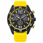 CITIZEN Eco-Drive Seeria 100 Meetrit Veekindel P&auml;ikeseenergia Kvarts Silikoonrihm 45mm Meeste K&auml;ekell Must T&auml;hik AT2585-08E must