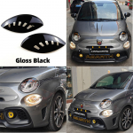 Kvaliteetne ABS-plastik L&auml;ikiv ja matt must V&auml;rv Uus pahur silmalaug Fiat 500 Abarth 696 595 jaoks Pesurikattega