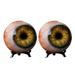 Realistlik gooti silmamuna kaunistus Elutruu &otilde;udus 3D silma skulptuur alusega Halloweeni peole Lauale Riiulile Kodu kaunistuseks 2pcs lilla
