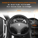 Peugeot' s&uuml;sinikkiust tekstuuriga perforeeritud nahast rooliratta kate 508 3008 207 2008 307 Sw 308 206 208 5008 301 Expert