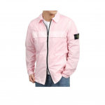 Stone Island Logo Polo Krae L&otilde;tv L&otilde;ige T&otilde;mblukuga Pikkade Varrukatega Jakk Meeste jakid Roosa 801510522-V0080 XXXL