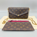 [Kasutatud] Felicie Pochette Classic Monogram Kaetud L&otilde;uend Ja Nahk Kolm-&uuml;hes Keti Kott - Hea #NSR87 ONE SIZE