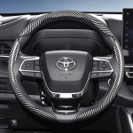Sobiv Toyota s&uuml;sinikkiust tekstuuriga rooliratta kate, segmenteeritud kiirvabastusega disainiga, vastupidav, Rav4, Hilux, Camry, EZ0 gray