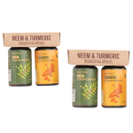 Isha Life Neem & Kurkum Kapslite Komplekt (Komplekt 2 x 60 tk) &ndash; 100% taimsed kapslid eluj&otilde;u ja igap&auml;evase toe jaoks | Traditsioonilised joogalikud Es