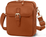Vintage Kahekihiline Nahast Crossbody Kott Naistele Suure Mahutavusega Messenger Kott Retro Vargusvastane Rahakott punane