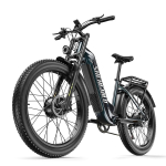 Shengmilo S700 PRO maastikue-jalgratas, topelt h&uuml;drauliline vedrustus ja ketaspidurid, 2000W, 40&deg; t&otilde;us, 48V 25Ah, Shimano 7S sinakasroheline v&auml;rv