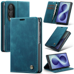 Luksuslik &auml;ri klappkaardihoidjaga nahast &uuml;mbris Samsung Galaxy Z Fold8 Fold 8 jaoks, lai raamatustiilis alus, p&otilde;rutuskindel, &otilde;huke sobivus Galaxy Z Fold 8 sinine