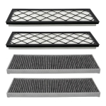 4 tk Salongi &otilde;hufilter HEPA Tesla Model Y Juniper 2025 2024 jaoks &Otilde;hu sisselaskefiltri asendus aktiivs&ouml;e lisadega 4pcs Full set