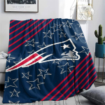 New England Patriotsi tr&uuml;kitud flanellitekk, pehme visketekk magamistoa diivani jaoks, pestav, f&auml;nnitooted, suurep&auml;rane kingitus. 130cmx150cm