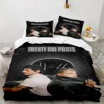 Twenty One Pilots Muusika Evolutsioon 3-osaline Voodipesukomplekt, Sisaldab 1 tk Tekikotti Ja 2 tk Padjap&uuml;&uuml;ri, T&auml;iuslik J&otilde;uludeks, Ideaalne Magamistuppa, &Uuml;hiselamusse 135cmx200cm