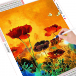 5D tikandid maalid kivist kleebitud DIY teemantmaalid lille ristpistes 20*30 cm