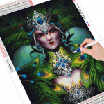 5D teemanttikandite m&uuml;&uuml;k portree teemantmosaiik teemantmaal t&auml;ispilt kivikivi 20X30