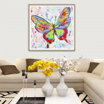 Butterfly t&auml;ispuurimise &uuml;mmargune 5D teemantv&auml;rvimine Ross Stitch Kit Teemanttikandid Kodukaunistus 30x30CM