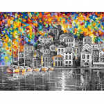 N&auml;put&ouml;&ouml; Hobimeisterdamine V&auml;rviline maja maastik Teemantmaal T&auml;is&uuml;mmargune tikandid Kodukaunistus 20X30CM