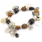 Les Tr&eacute;sors De Lily [C5295] - Bracelet Cr&eacute;ateur 'Babouchka' Noir Marron must