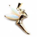 Les Tr&eacute;sors De Lily [C9354] - kullatud ripats  Tinker Bell  Boreal White - 20x27 mm valge