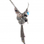 Les Tr&eacute;sors De Lily [E4365] &ndash; Choker 'Carmen' must valge sinine sinine