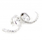Altesse [H3163] - Boucles Argent 'Scarlett' blanc valge