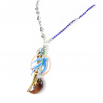 Les Tr&eacute;sors De Lily [H3584] - Collier Sautoir Cr&eacute;ateur 'Liberty' bleu marron sinine