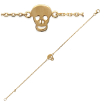 Les Tr&eacute;sors De Lily [J0847] - Bracelet Plaqu&eacute; Or 'T&ecirc;te de Mort' dor&eacute; - 8x10 mm kuld
