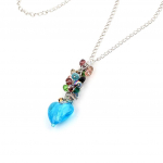 Les Tr&eacute;sors De Lily [K1166] - Collier 'Min&eacute;ralia' turquoise multicolore t&uuml;rkiissinine