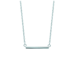 Les Tr&eacute;sors De Lily [K3707] - Collier Argent 'Chor&eacute;graphie' argent&eacute; (rhodi&eacute;) - 18x1 mm h&otilde;be