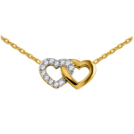Altesse [K6432] - Collier Plaqu&eacute; Or 'Love' 2 tons - 15x7 mm kuld