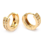 Les Tr&eacute;sors De Lily [L4322] &ndash; kullatud r&otilde;ngask&otilde;rvar&otilde;ngad 'D&eacute;esse' valgest kullast - 10x5 mm kuld