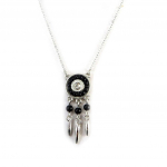 Les Tr&eacute;sors De Lily [N3113] - Collier Cr&eacute;ateur 'Navajos' noir argent&eacute; must